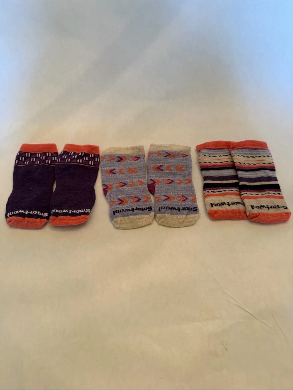 Smartwool kids Patterned Socks - Purple, Orange & Gray